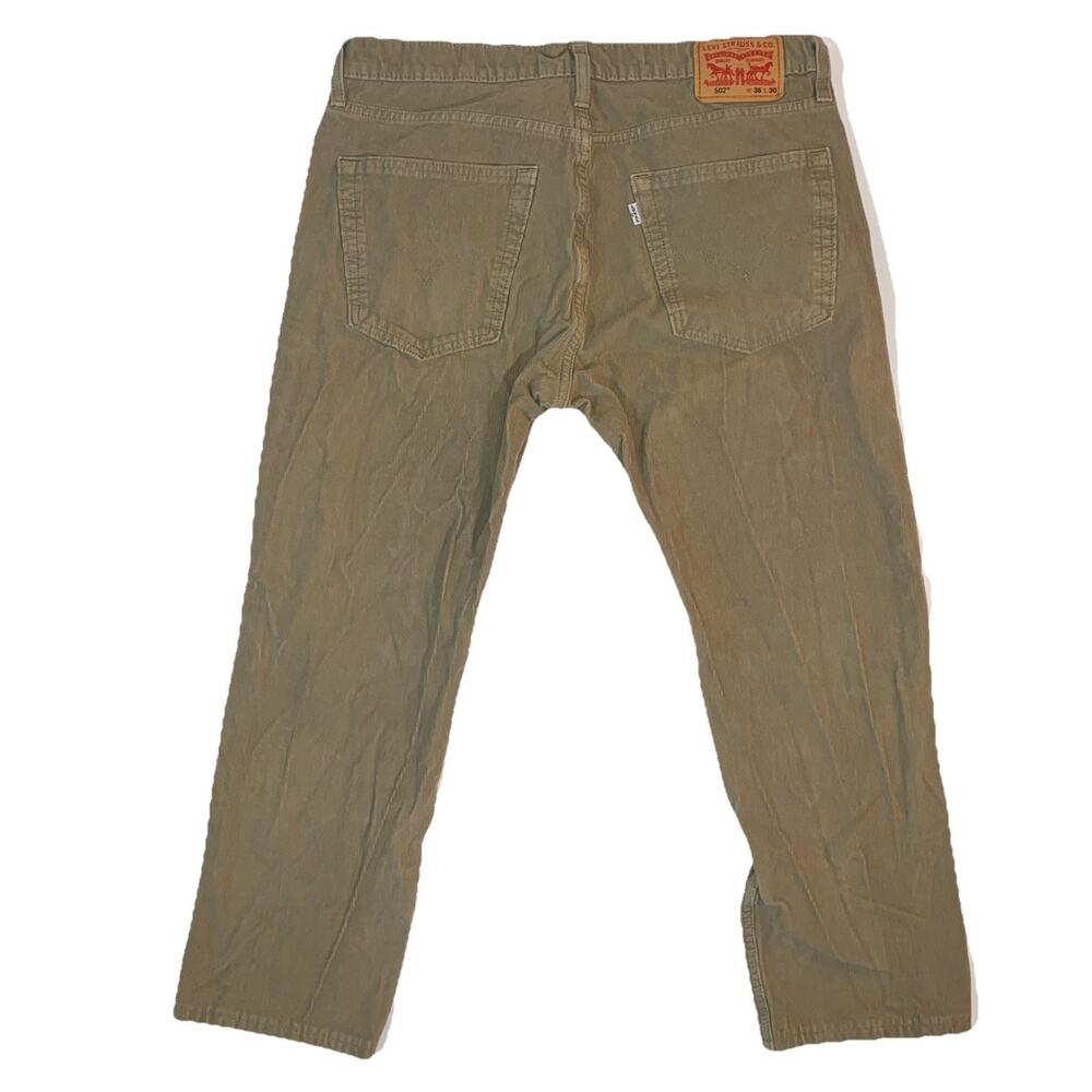 Levi’s 502 Vintage Dark Beige Corduroy Pants White Tag Mens Size 36x30 - Picture 3 of 6